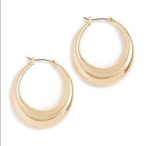 Madewell large crescent hoop earrings